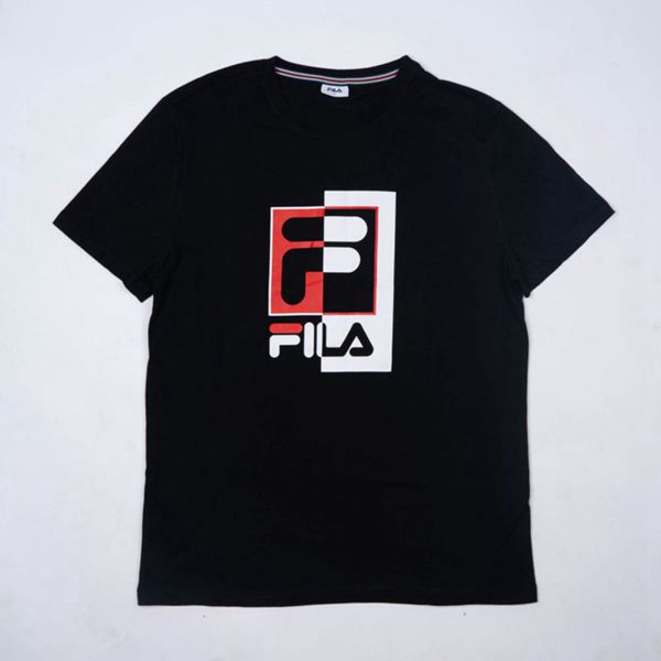 Camisetas Manga Corta Fila Hombre Negras - Archie - España 807326DJH